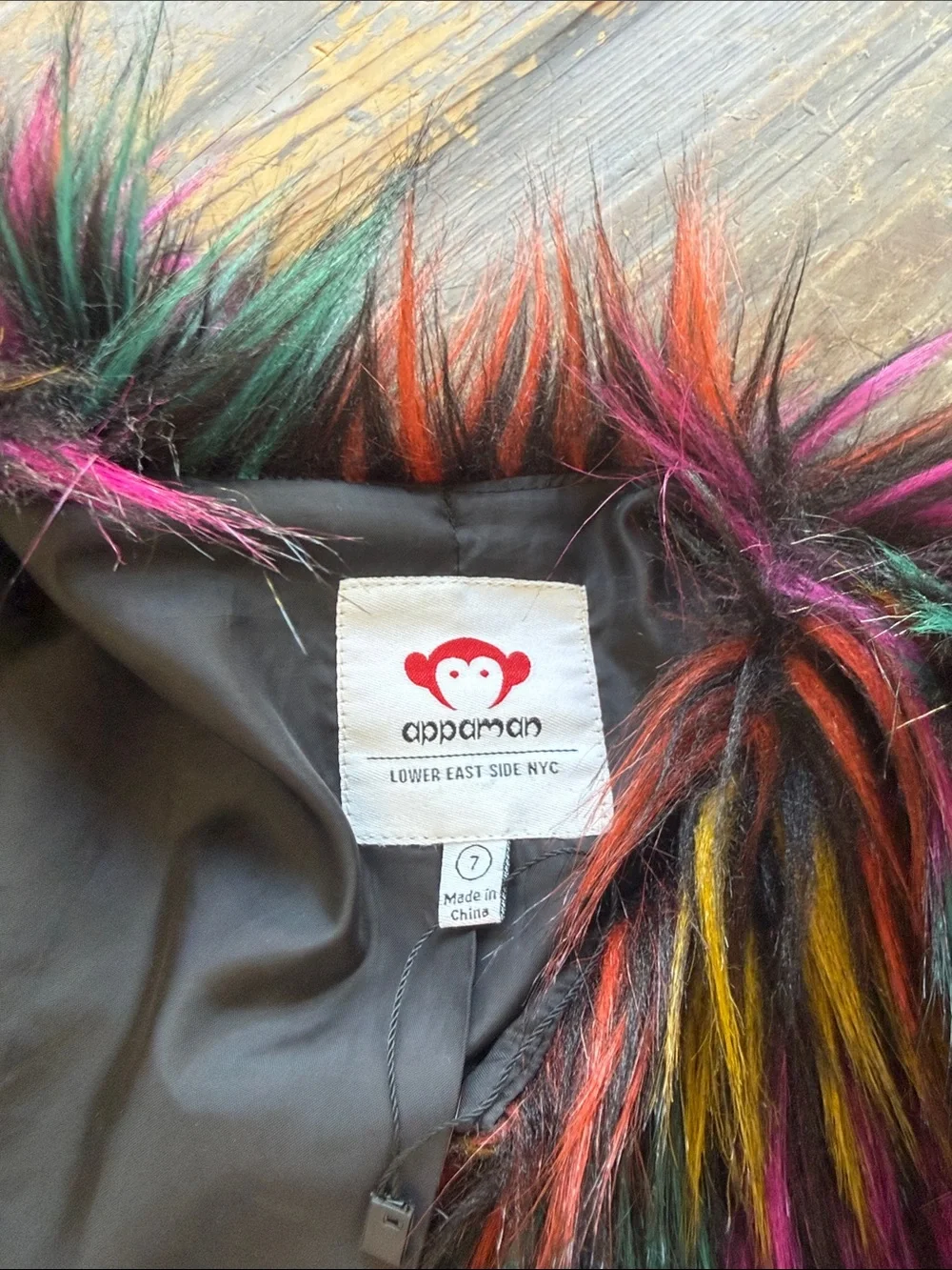 Girls appaman Multi-Color Faux Fur Jacket